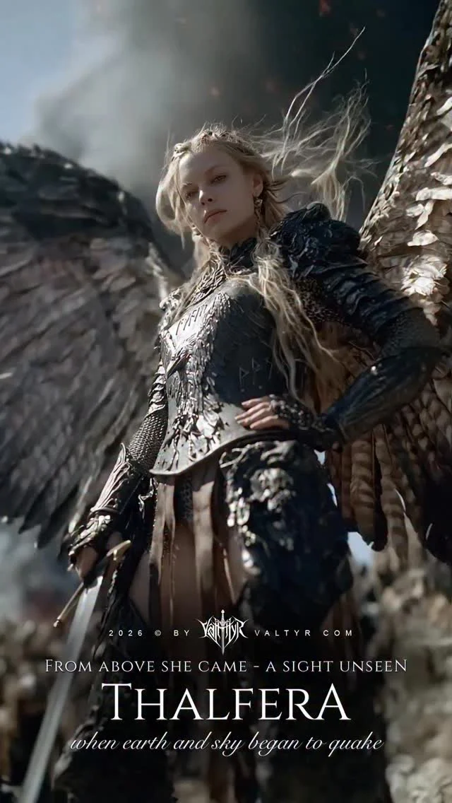 She did not come like a storm. ⚔️🧝‍♂️
She came like a fall.In the worst war Aereathor ever knew - when humanity stood
on the last edge of extinction - something dropped from
the clouds. Sharp. Targeted. Silent until the moment of
impact.She had wings, dark as oil on water. Eyes that did not
waver. Claws of iron and blades that cut through Dark Elf
steel like wet linen.The humans called her a savior. Some called her Valkyrie.
The Dark Elves of Aereathor did not name her at all -
because to name a thing is to claim some understanding of
it, and of her they understood nothing.She fought like a thousand. Alone. The heaviest losses
Aereathor ever suffered, she carried on her own claws.Then - as quickly as she came - she was gone. No grave.
No banner. No trail.Only a name remained, cut into Dark Elf memory the way
her blades cut through their armor:THAL - iron, the unbending.
FERA - claw, the tearing.Thalfera.Not a hero to be worshipped. Not a figure that stays.
But that which comes when balance is broken - and leaves
once the price is paid.The ravens of Aereathor still report sightings of winged
women in the deep woods of Yndrah. Daughters, some say.
Echoes, say others. Myth, say the rest.We do not know.
We may never know.📖 DE/AT/CH: Die ganze Geschichte auf Deutsch - Link in Bio
🌍 Global: Enter Aereathor at darkelf.com