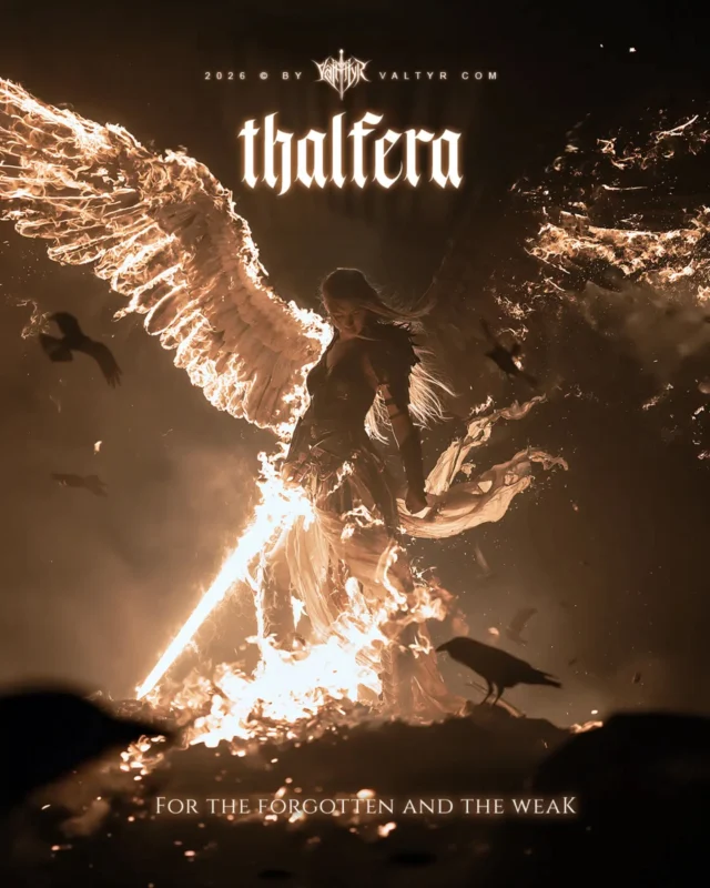For the forgotten and the weak.
You should not have to be strong to deserve protection.Thalfera, the winged warrior of VALTYR’s dark fantasy world, belongs to a legend whose truth remains uncertain.The old accounts speak of her descent from the clouds in Yndrah’s darkest hour. Of strength that astonished even seasoned warriors. Of a presence that vanished, leaving a name remembered across the ages.The humans called her a Valkyrie. 💪🏻⚔️
Her origins remain a mystery.This artwork is dedicated to those who feel overlooked, and to everyone who stands beside them.What makes someone strong enough to protect others?Explore the world of VALTYR - @valtyr_official#DarkFantasy #FantasyArt #Valkyrie #Valtyr
